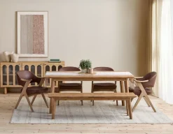 KABBANN acacia wood bench