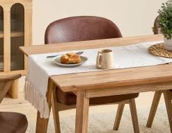 KABBANN acacia wood dining table 180 cm