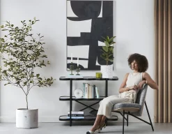 KAYRA 3-tier mirrored Shelves 100 cm