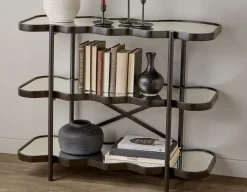 KAYRA 3-tier mirrored Shelves 100 cm