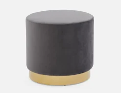 KEIRA velvet ottoman