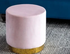 KEIRA velvet ottoman