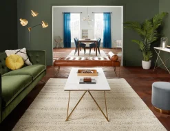 KEIRA velvet ottoman