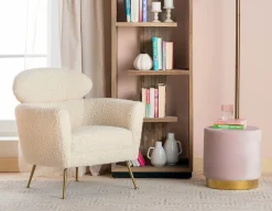 KEIRA velvet ottoman