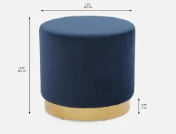 KEIRA velvet ottoman