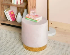 KEIRA velvet ottoman