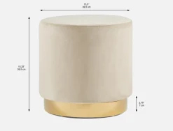 KEIRA velvet ottoman
