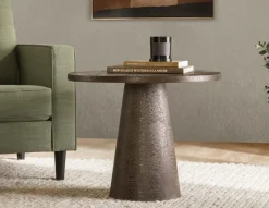 KERALA handcrafted aluminum end table 63 cm