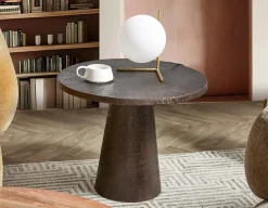 KERALA handcrafted aluminum end table 63 cm