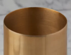 KEREN aluminum jar with marble lid 15 cm