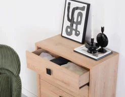KIERA mid-century modern 5-drawer chest