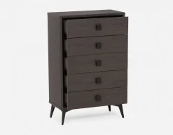 KIERA mid-century modern 5-drawer chest