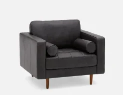 KINSEY 100% leather armchair