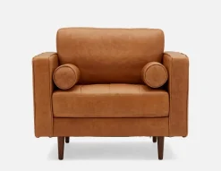 KINSEY 100% leather armchair