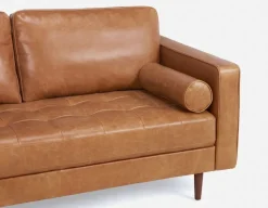 KINSEY 100% leather loveseat