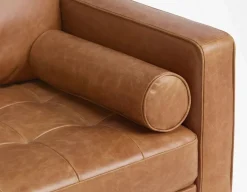 KINSEY 100% leather loveseat