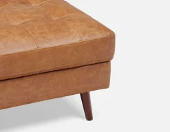 KINSEY 100% leather ottoman