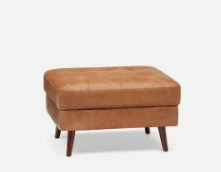 KINSEY 100% leather ottoman