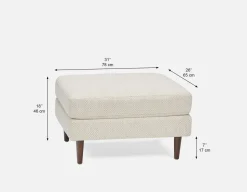 KINSEY tufted ottoman