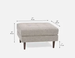 KINSEY tufted ottoman