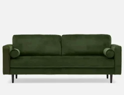 KINSEY velvet 3-seater sofa