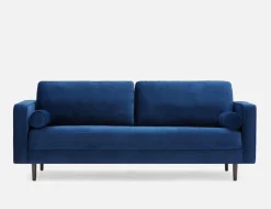 KINSEY velvet 3-seater sofa