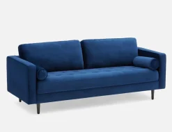 KINSEY velvet 3-seater sofa