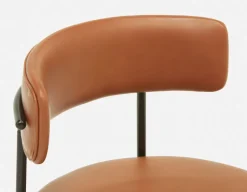 KURO Industrial-modern counter stool with backrest 66cm