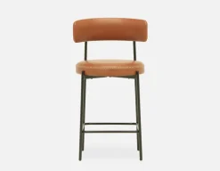 KURO Industrial-modern counter stool with backrest 66cm