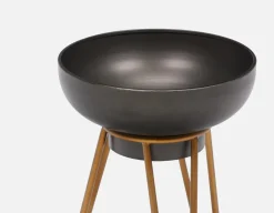KUSHINA metal planter with stand 50 cm