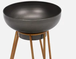 KUSHINA metal planter with stand 60 cm