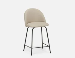 LAVAL mid-century modern counter stool with backrest 61 cm
