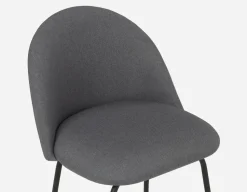 LAVAL mid-century modern counter stool with backrest 61 cm
