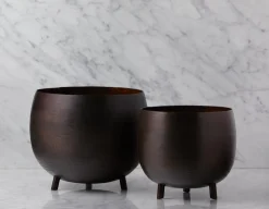 LAWRENCE 2-piece aluminum planter set