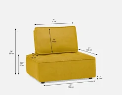 LEON 1-pc modular interchangeable sofa