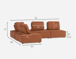 LEON 4-pc modular interchangeable sofa