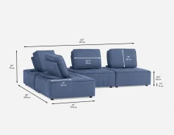 LEON 4-pc modular interchangeable sofa