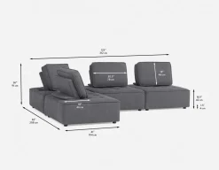 LEON 4-pc modular interchangeable sofa