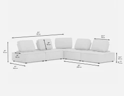 LEON 5-pc modular interchangeable sofa