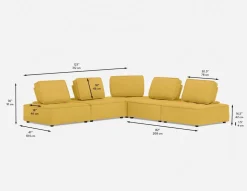 LEON 5-pc modular interchangeable sofa