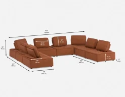 LEON 8-pc modular interchangeable sofa
