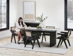 LESTER extendable dining table 180 cm to 220 cm