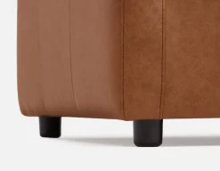LIMA 100% leather sectional sofa-bed right-facing