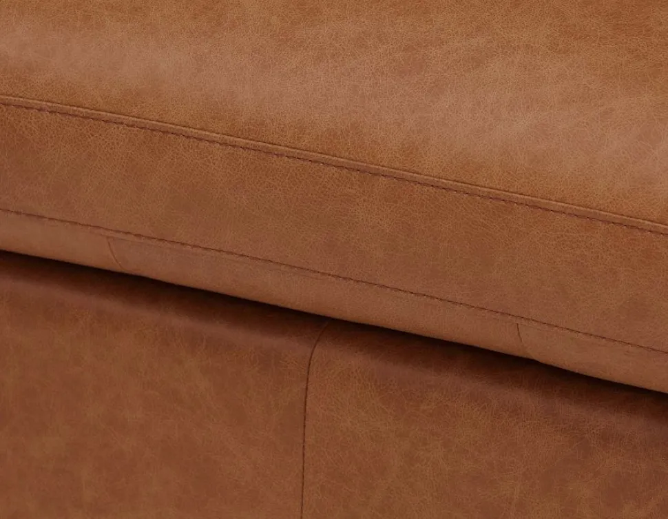 LIMA 100% leather sectional sofa-bed right-facing
