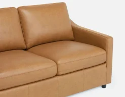 LIMA modern 100% leather loveseat