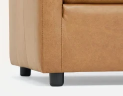 LIMA modern 100% leather loveseat
