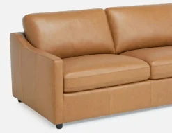 LIMA modern 100% leather 3-seater sofa