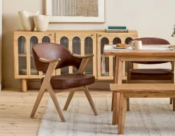 LORENA ash wood dining armchair