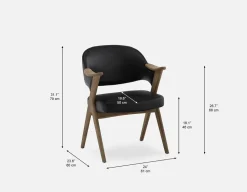 LORENA ash wood dining armchair
