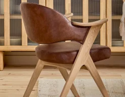 LORENA ash wood dining armchair
